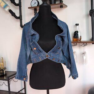 Cropped Blue Denim Jacket
